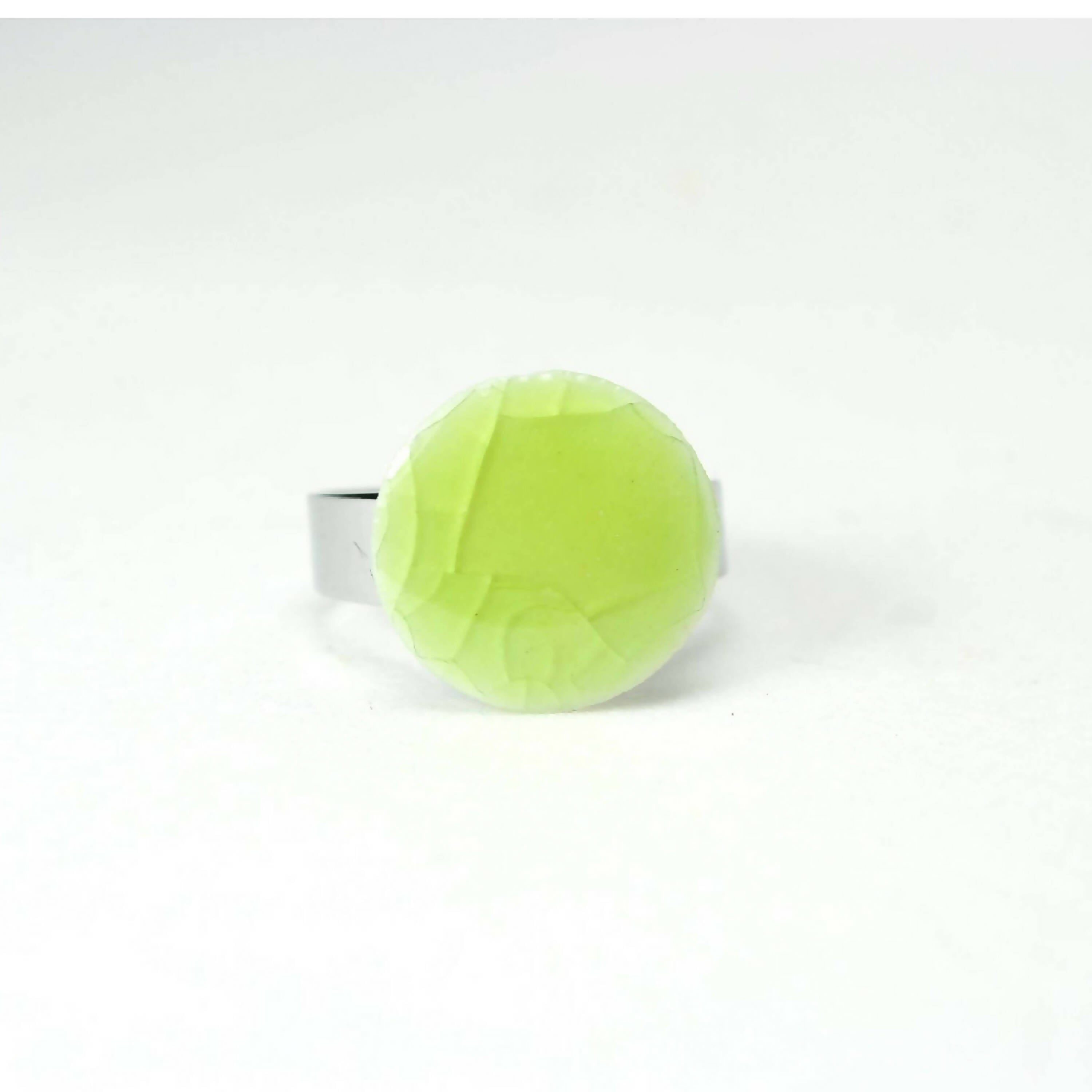 Bague ronde en céramique citron vert | EMPREINTES Paris