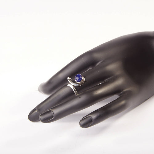 Bague PERCE NEIGE en argent avec un Lapis lazuli. | EMPREINTES Paris - EMPREINTES Paris
