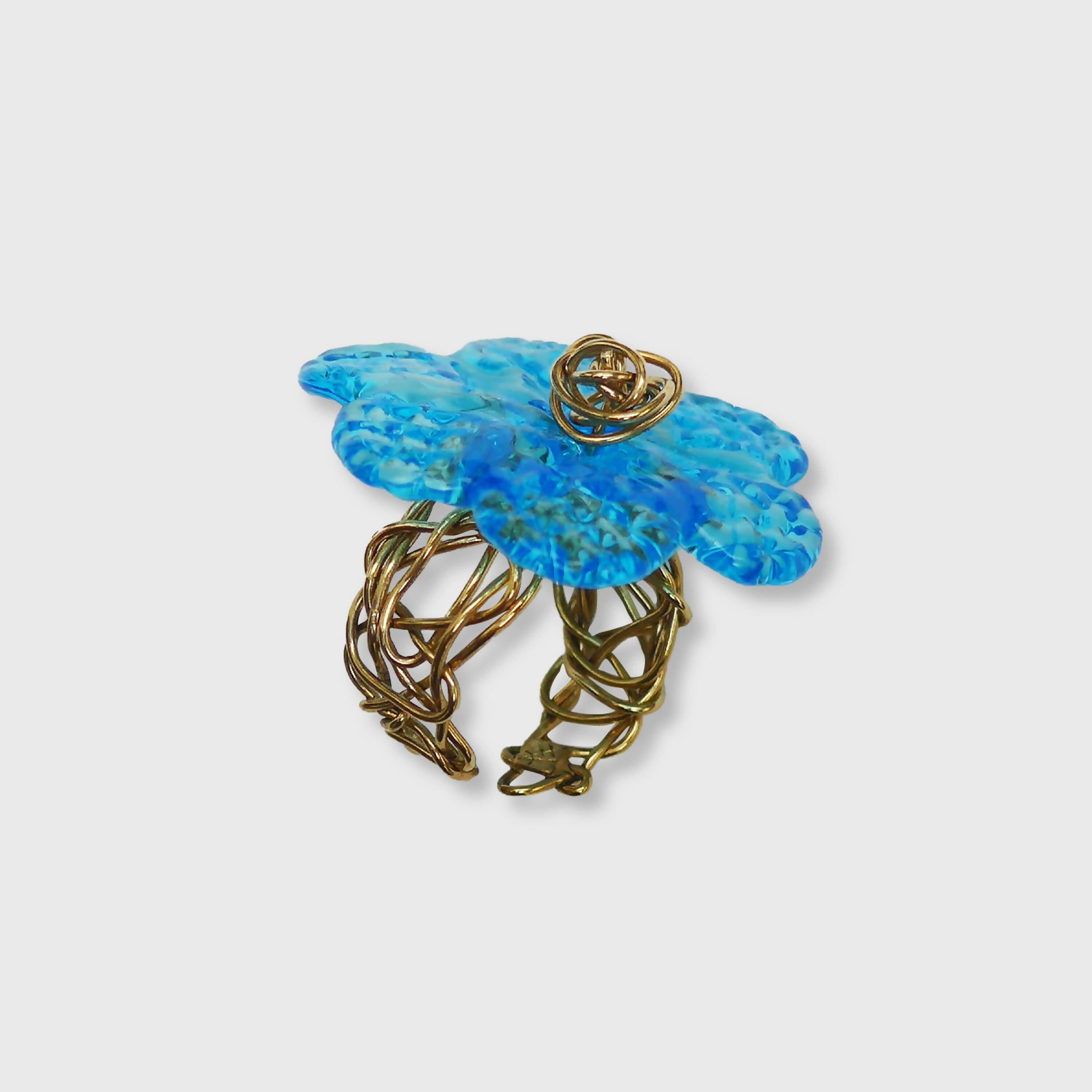 Bague fleur Bleu TREILLE | EMPREINTES Paris