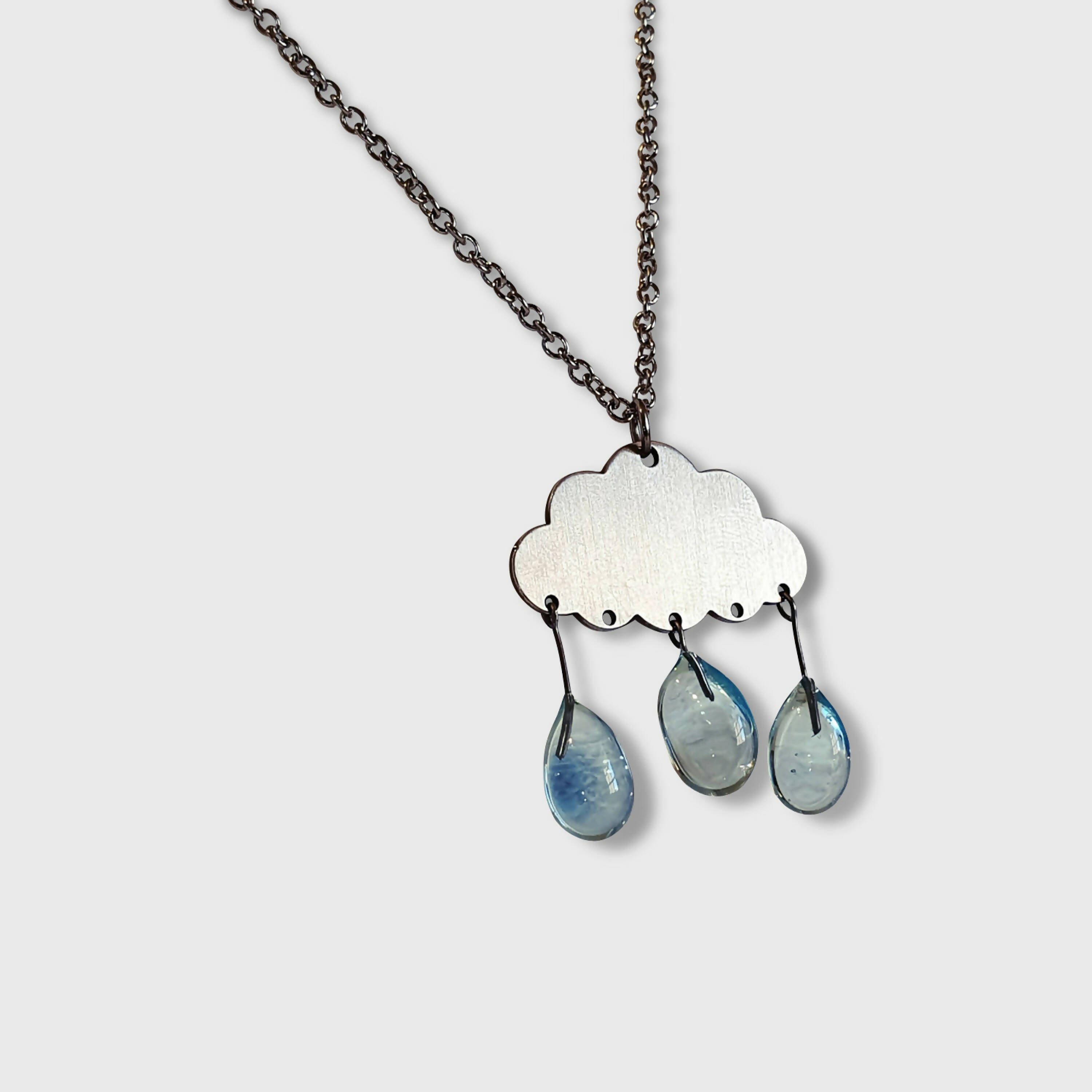Collier nuage gouttes de pluie | EMPREINTES Paris