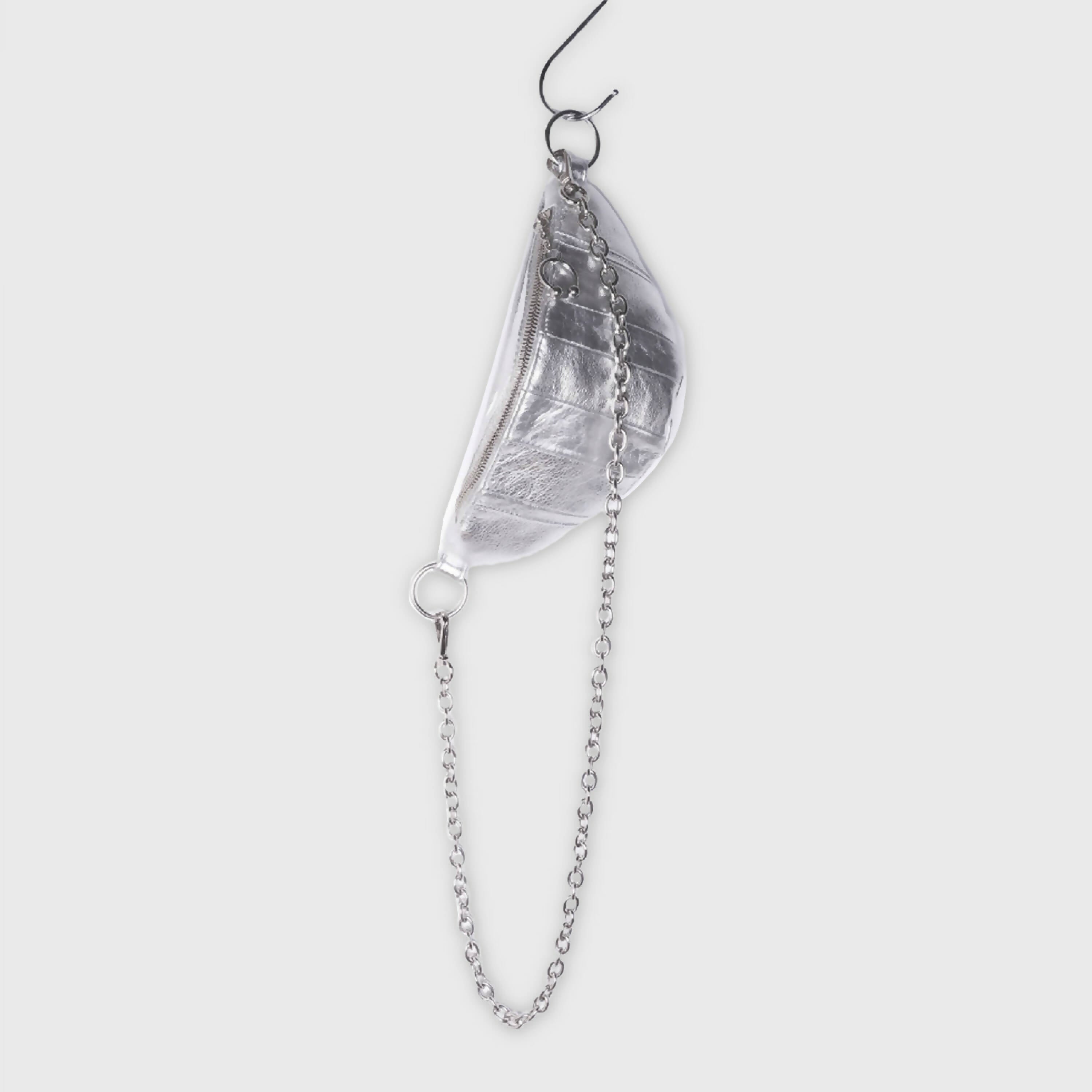 Mini sac banane - bandes argent | EMPREINTES Paris
