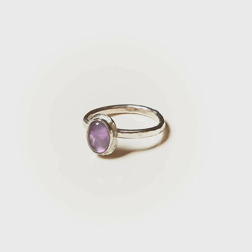 Bague CLASSICA en argent avec une améthyste. | EMPREINTES Paris - EMPREINTES Paris