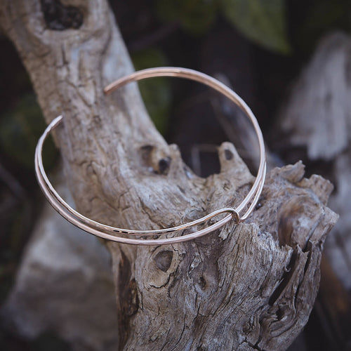 Collier Double Lien d'Amour plaqué or rose | EMPREINTES Paris - EMPREINTES Paris