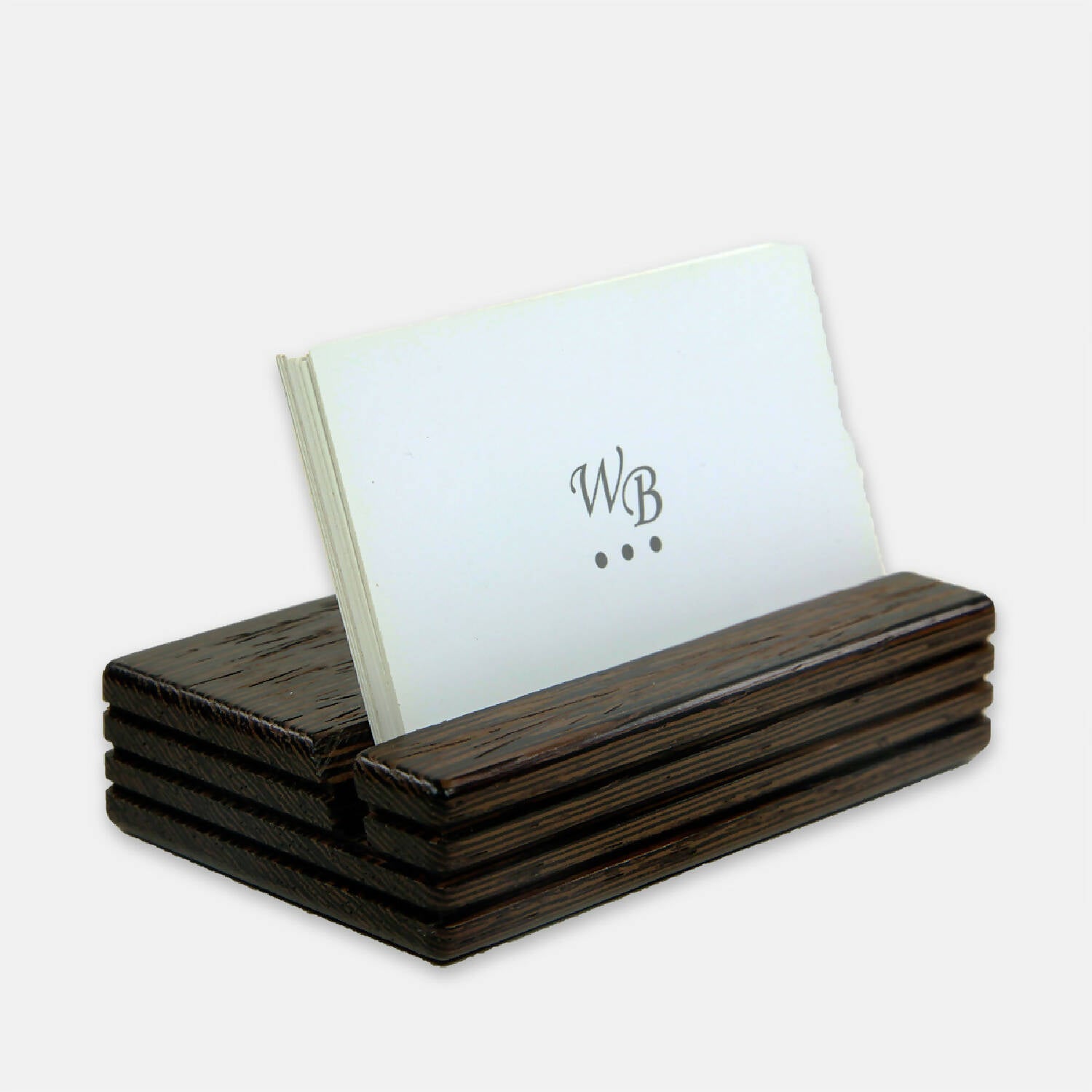 Porte carte de visite horizontal wengué | EMPREINTES Paris
