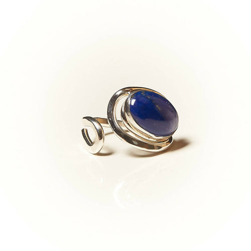 Bague VOLUPTIA en argent avec un Lapis lazuli. | EMPREINTES Paris - EMPREINTES Paris