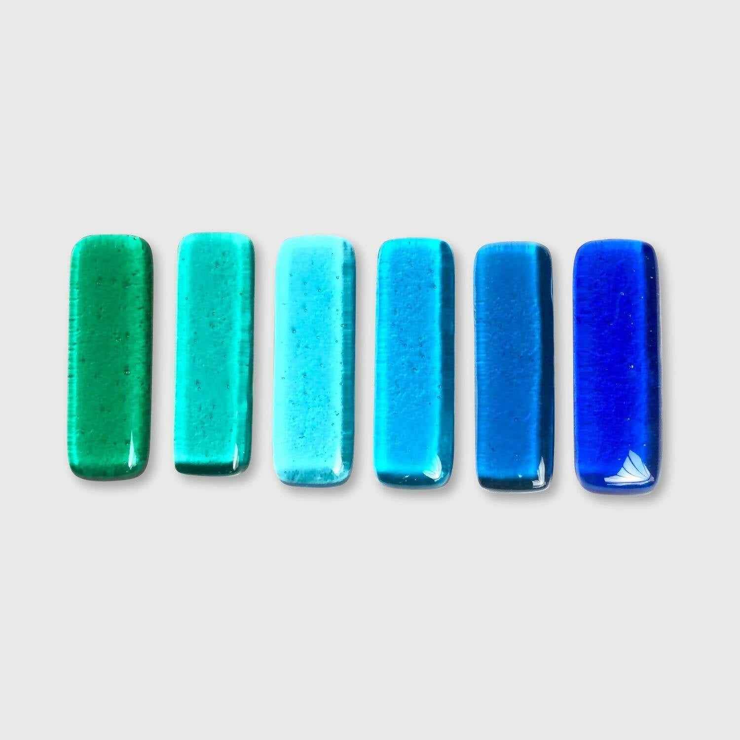 Coffret de 6 porte-couteaux barrettes Bleu-vert | EMPREINTES Paris