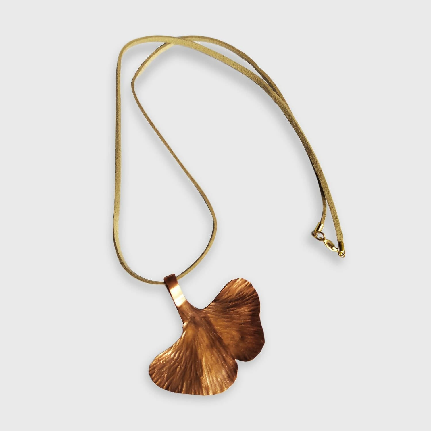 Collier pendentif Ginkgo Biloba en cuivre | EMPREINTES Paris
