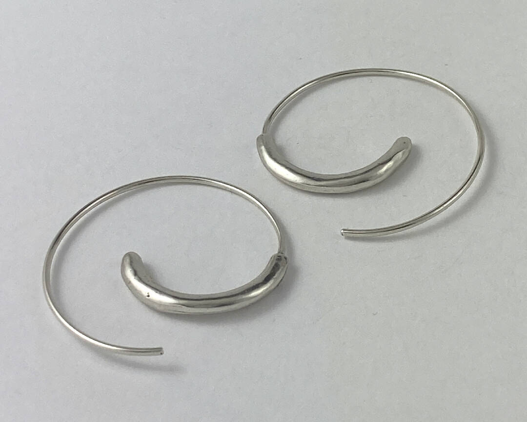 Boucles d’oreilles en étain Argenté 6 | EMPREINTES Paris
