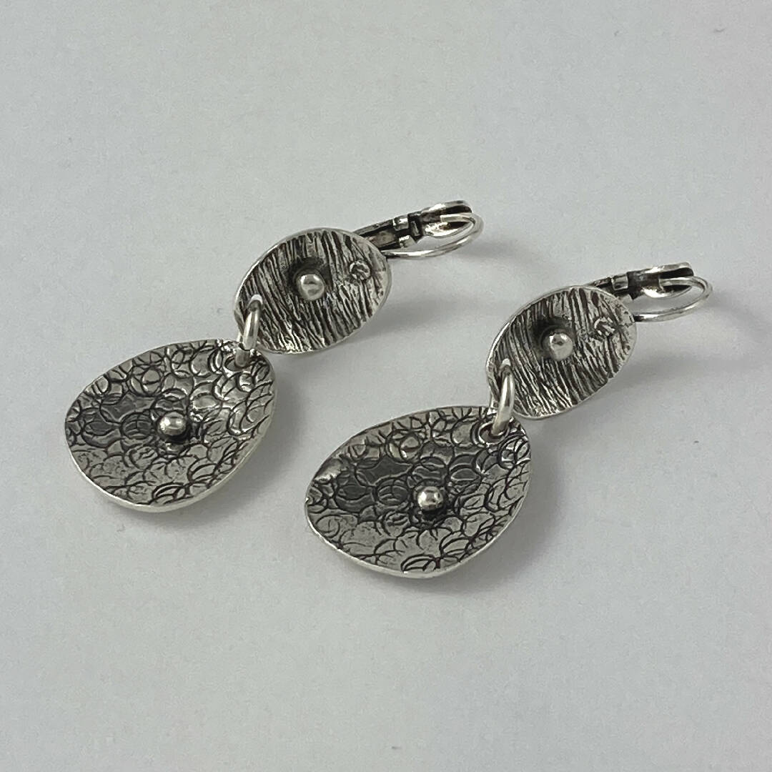 Boucles d’oreilles en étain Argenté 32 | EMPREINTES Paris