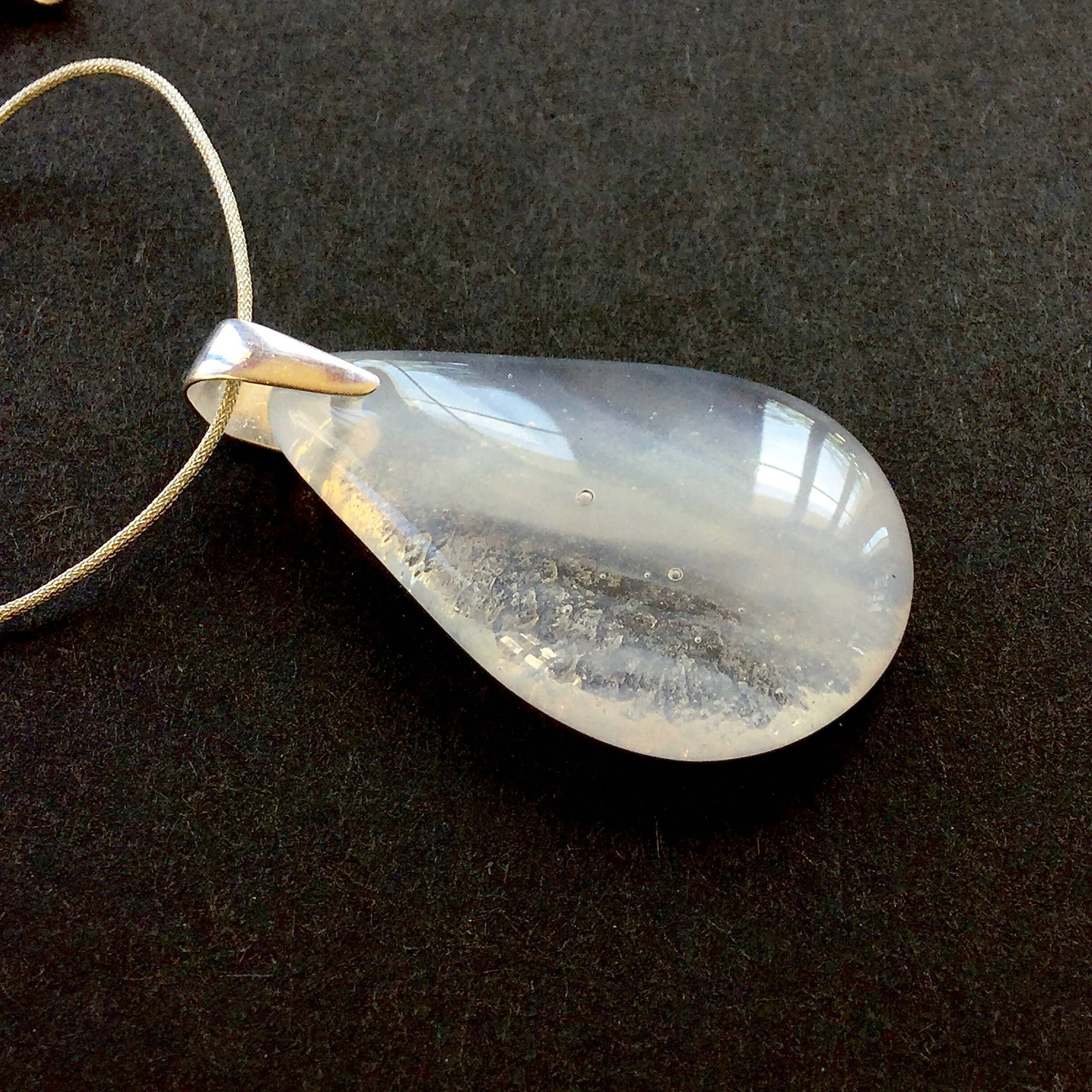 Pendentif GOUTTE blanc nuage | EMPREINTES Paris | EMPREINTES Paris