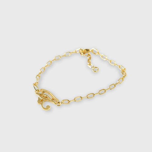 Bracelet Chaine L’œil Horus plaqué or | EMPREINTES Paris - EMPREINTES Paris