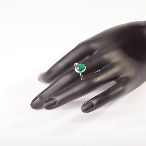 Bague CLASSICA en argent avec une malachite. | EMPREINTES Paris - EMPREINTES Paris