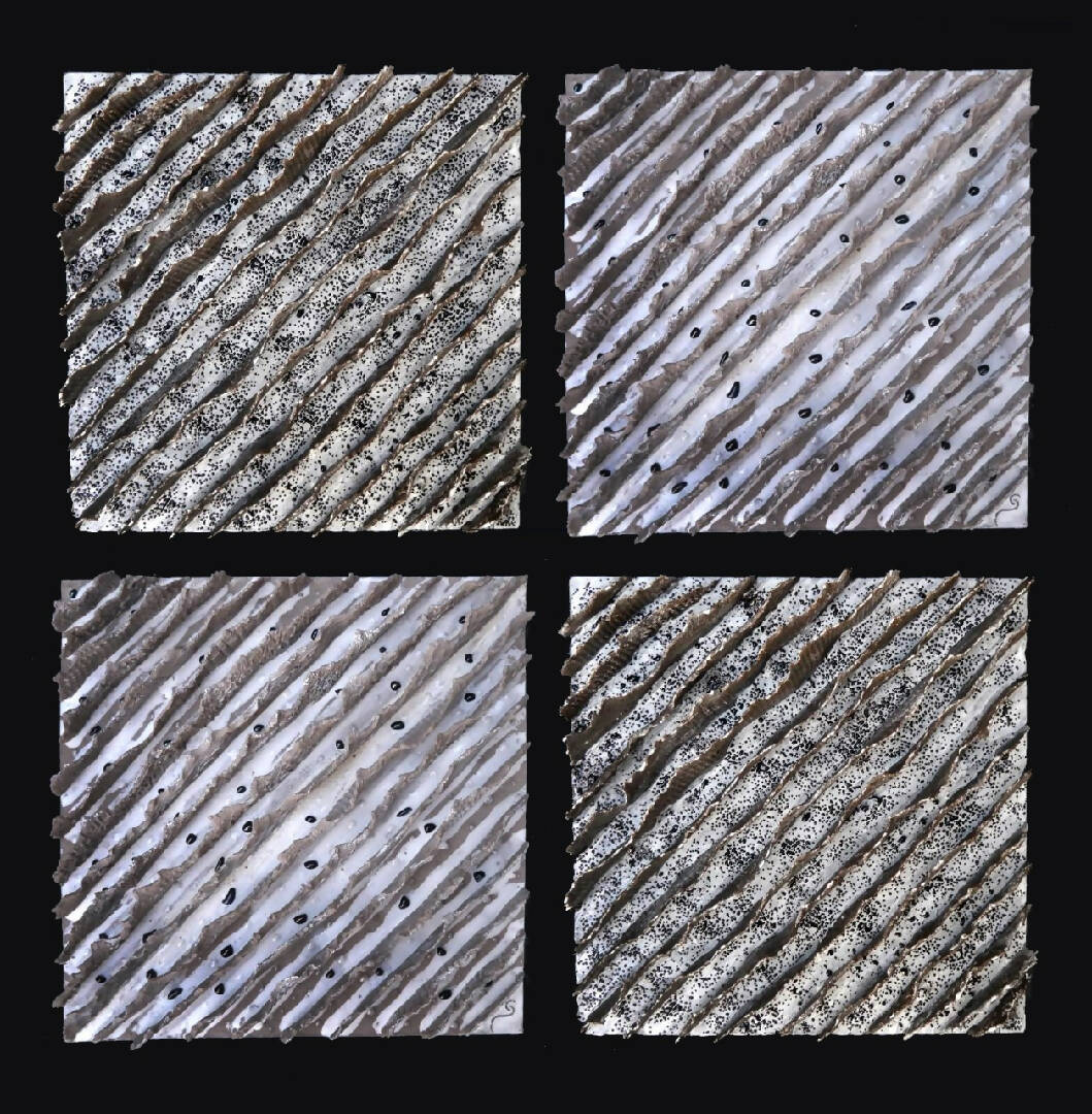 Bas relief tableau collection écorces Grès gris béton chemin de traverse | EMPREINTES Paris | EMPREINTES Paris