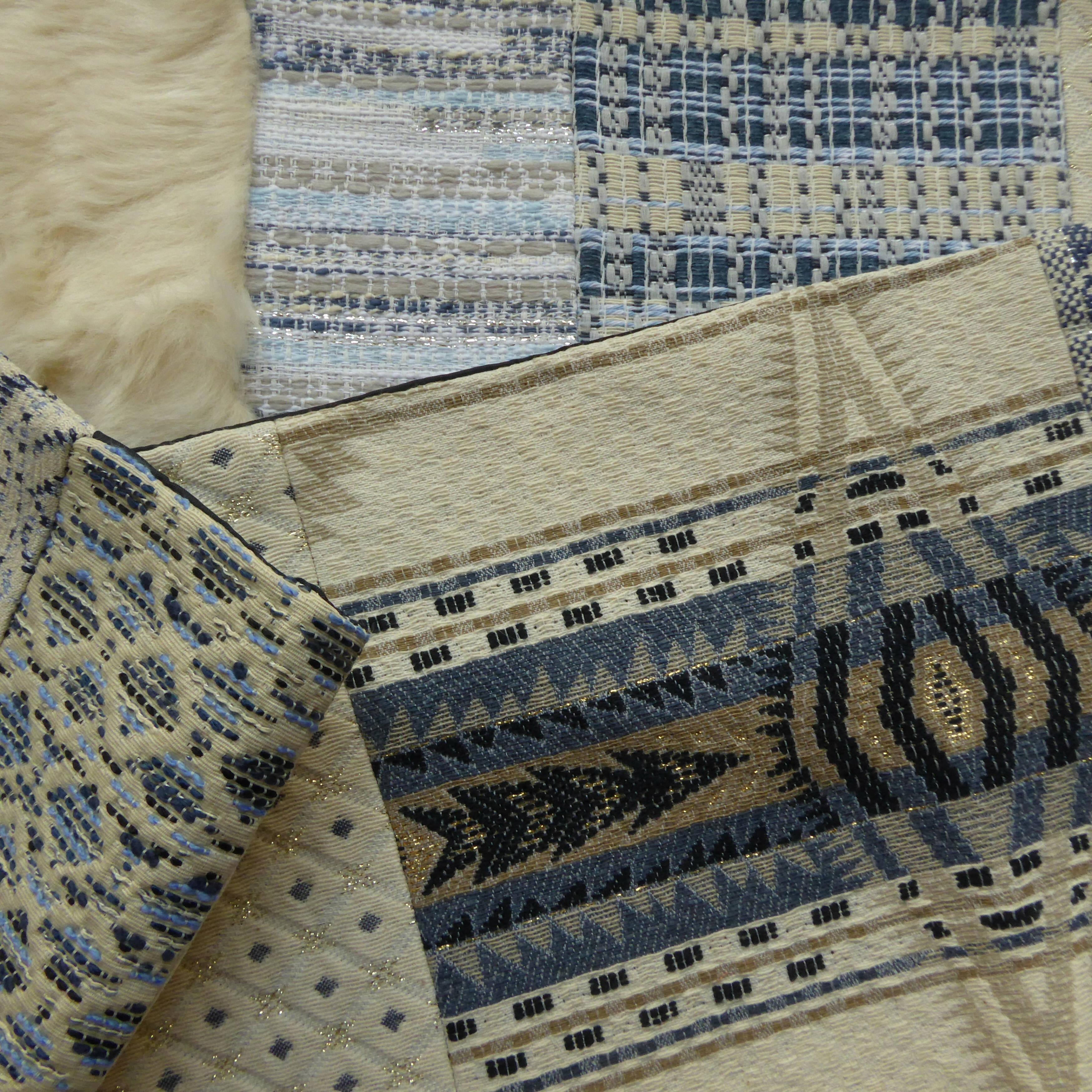 Écharpe hivernale femme-ecru ciel | EMPREINTES Paris