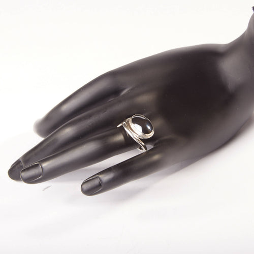 Bague VOLUPTIA en argent avec une hématite. | EMPREINTES Paris - EMPREINTES Paris
