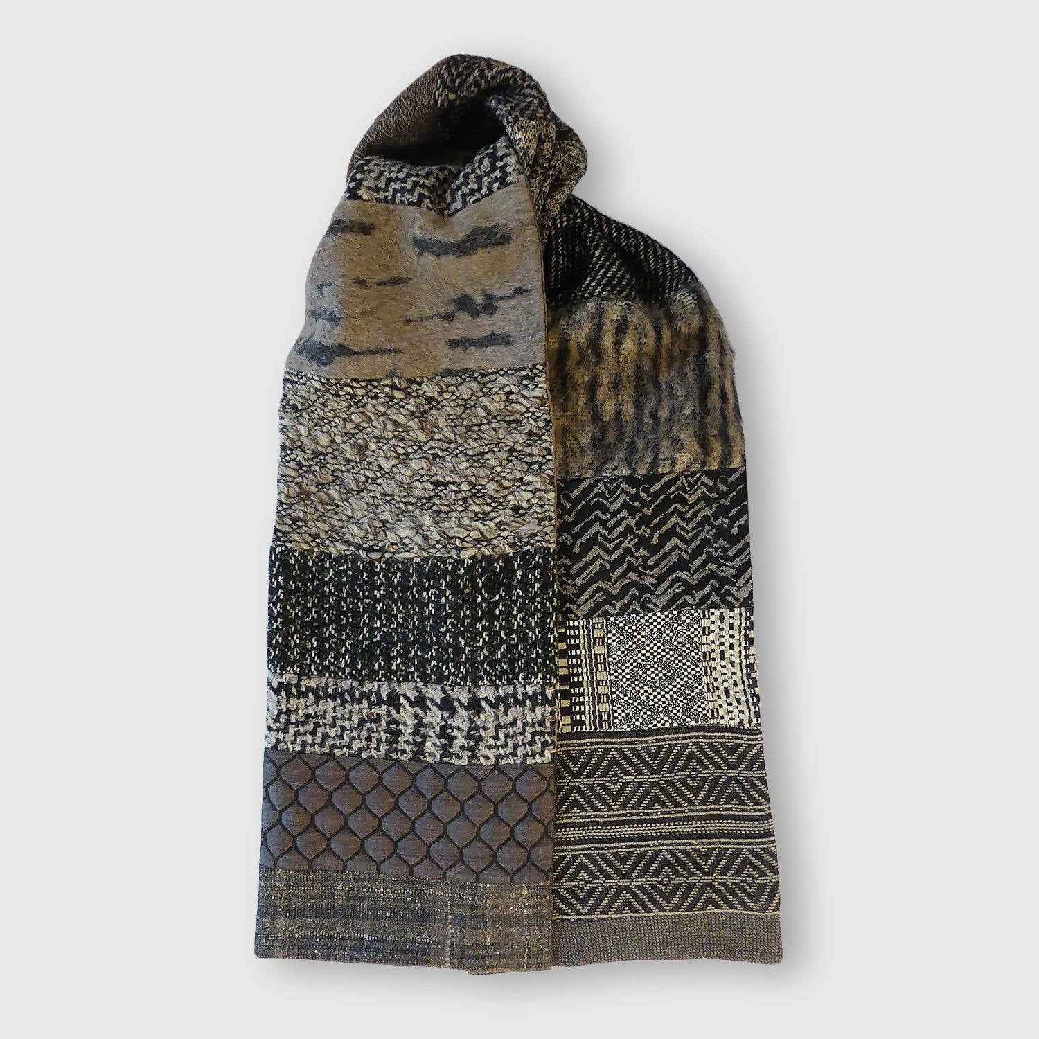 Écharpe hivernale homme-Taupe noir | EMPREINTES Paris