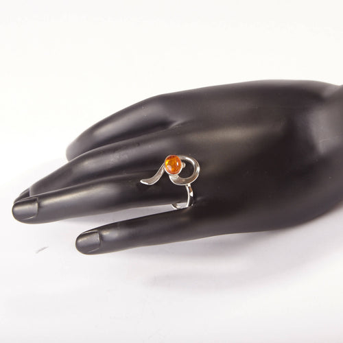 Bague LIZAE en argent avec une ambre. | EMPREINTES Paris - EMPREINTES Paris