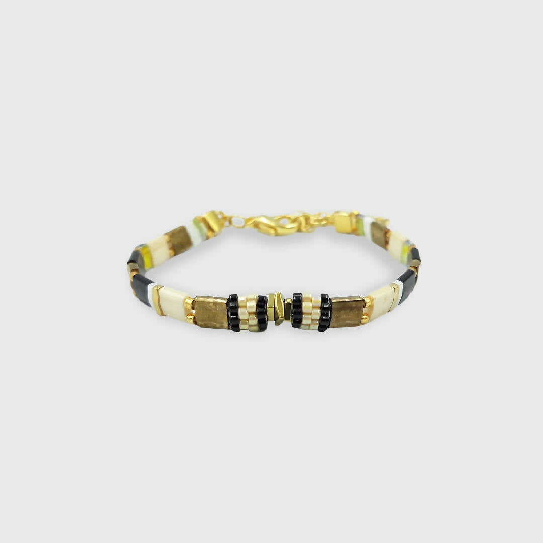 Bracelet collection Sunny Fun noir et or | EMPREINTES Paris