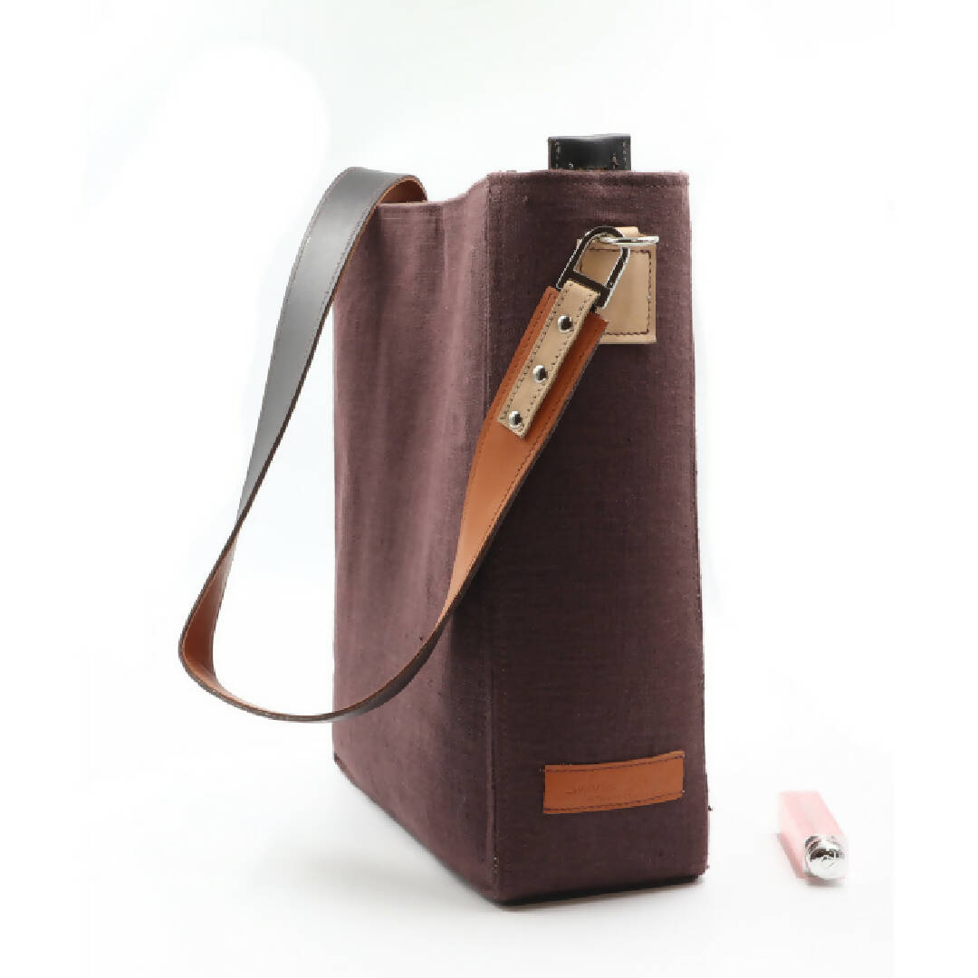 Sac Bandoulière Aubergine | EMPREINTES Paris
