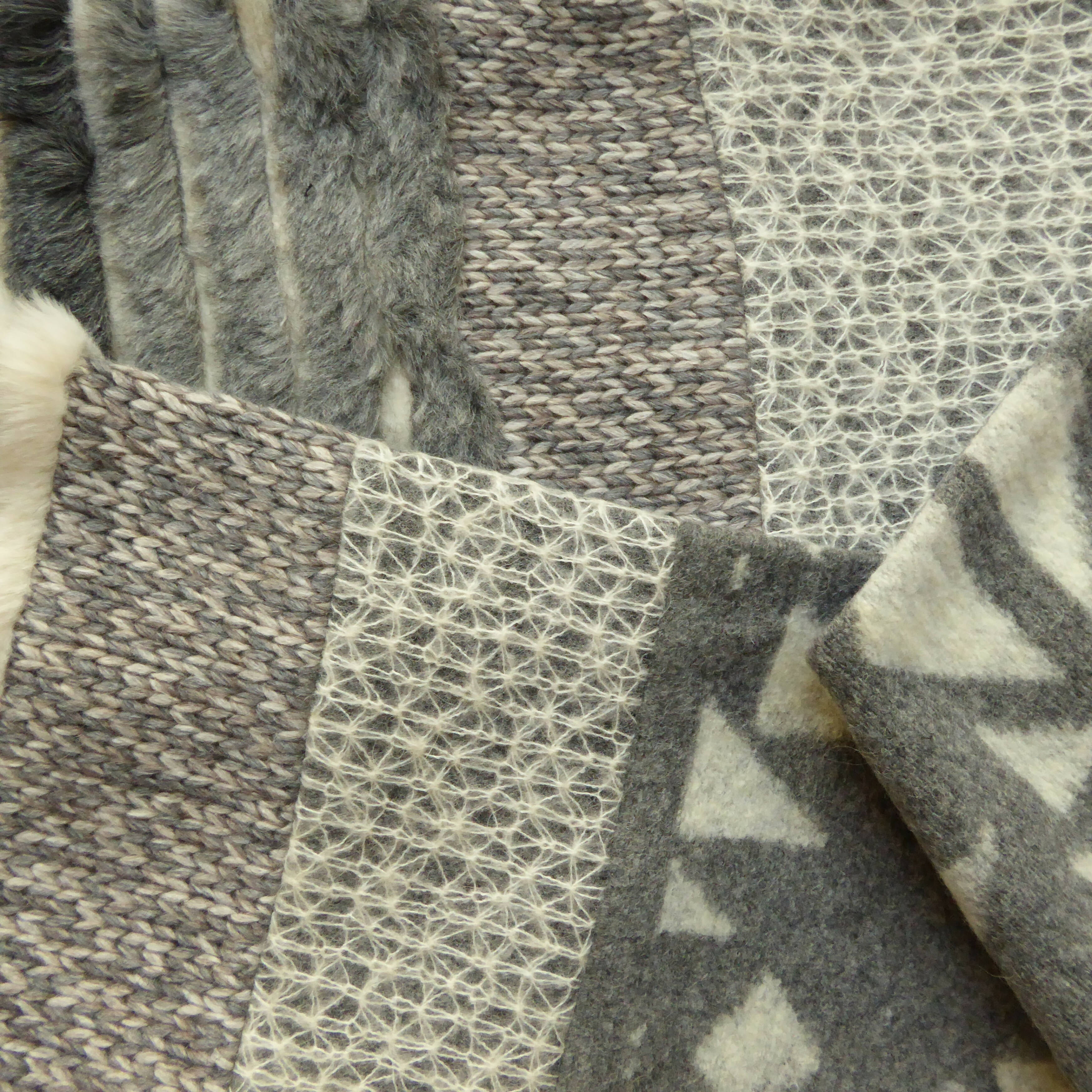 Écharpe hivernale femme- gris glacier | EMPREINTES Paris
