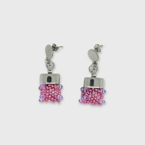 Boucles d'oreilles Diligence rose | EMPREINTES Paris - EMPREINTES Paris