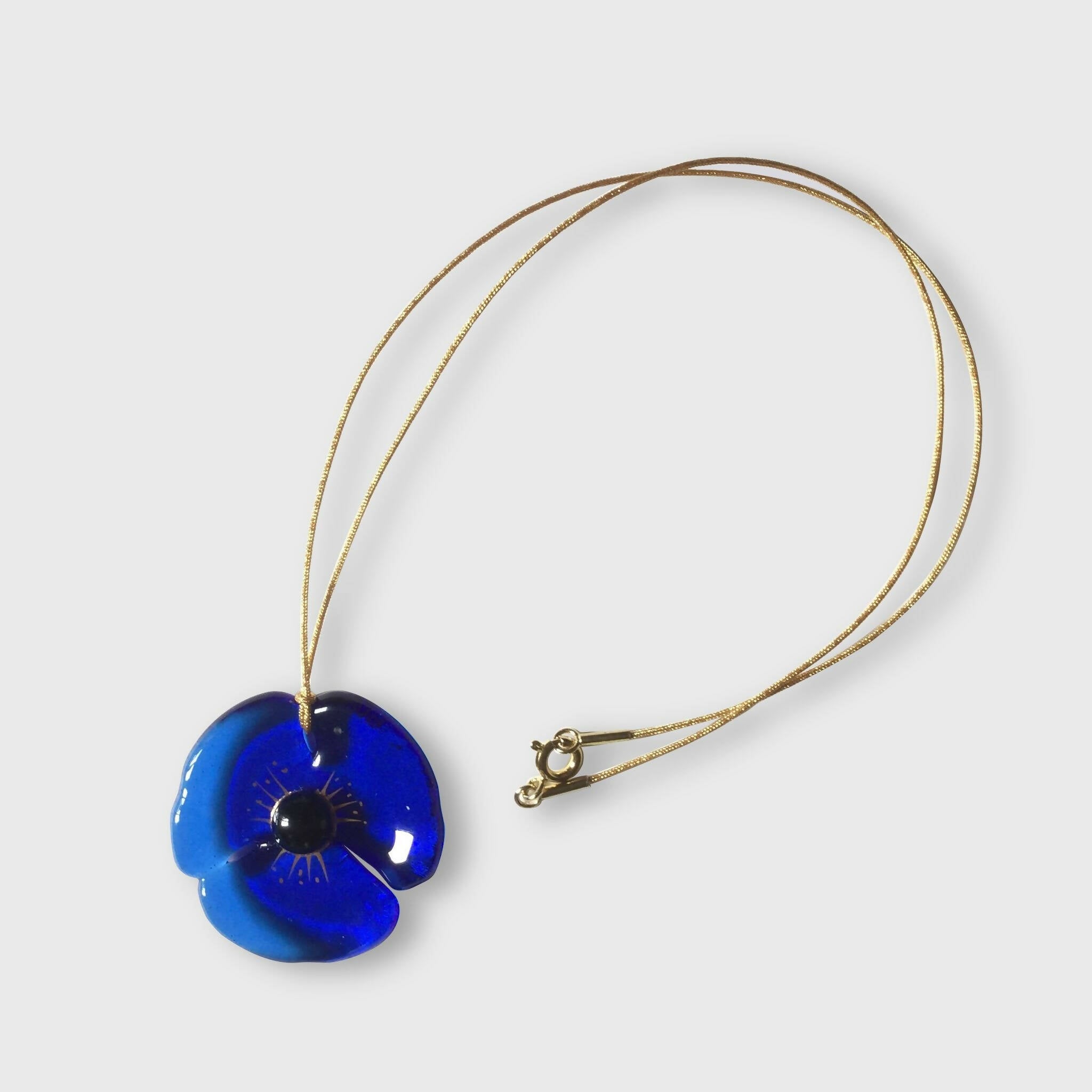 Pendentif COQUELICOT bleu roi | EMPREINTES Paris