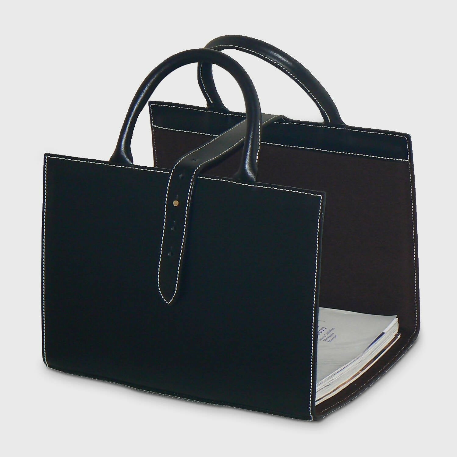 Porte revues en cuir noir | EMPREINTES Paris | EMPREINTES Paris