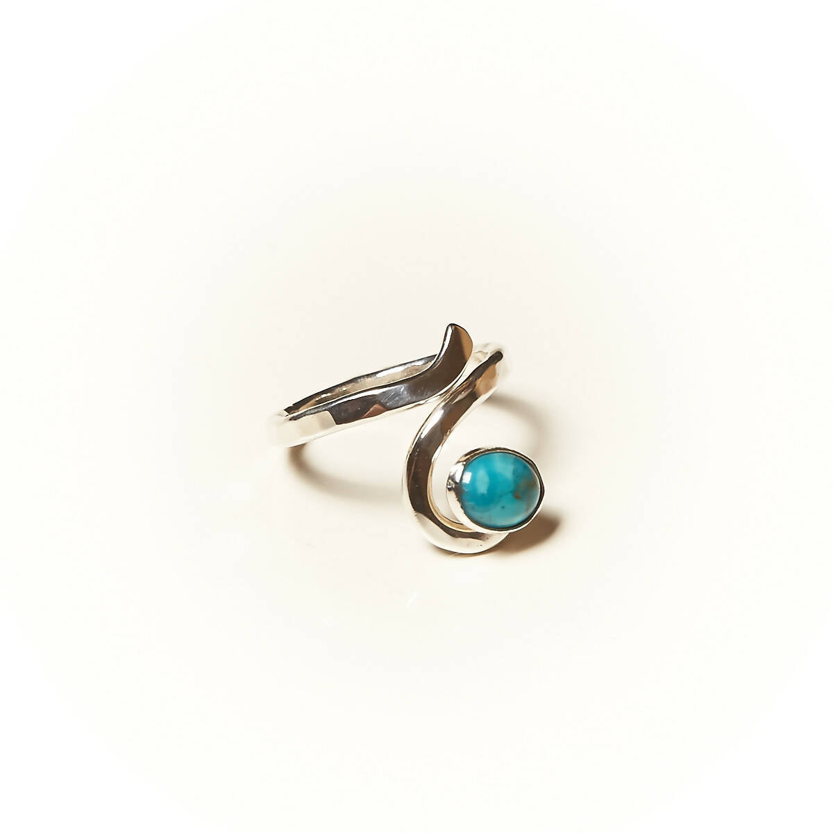Bague PERCE NEIGE en argent avec une turquoise. | EMPREINTES Paris