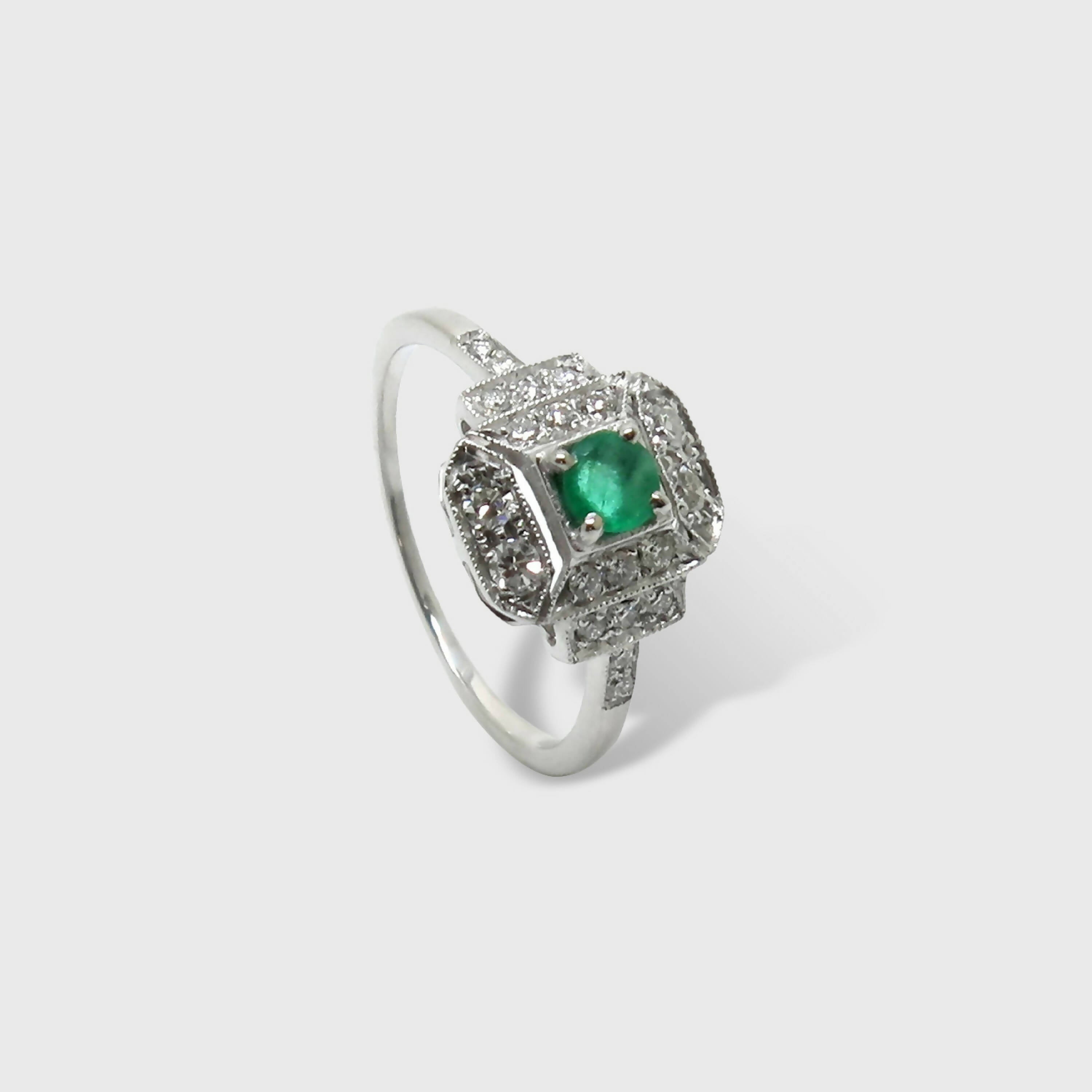 Bague Emeraude Art Déco | EMPREINTES Paris