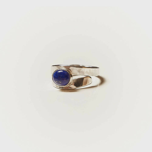 Bague EMULSIA en argent avec un Lapis lazuli. | EMPREINTES Paris - EMPREINTES Paris