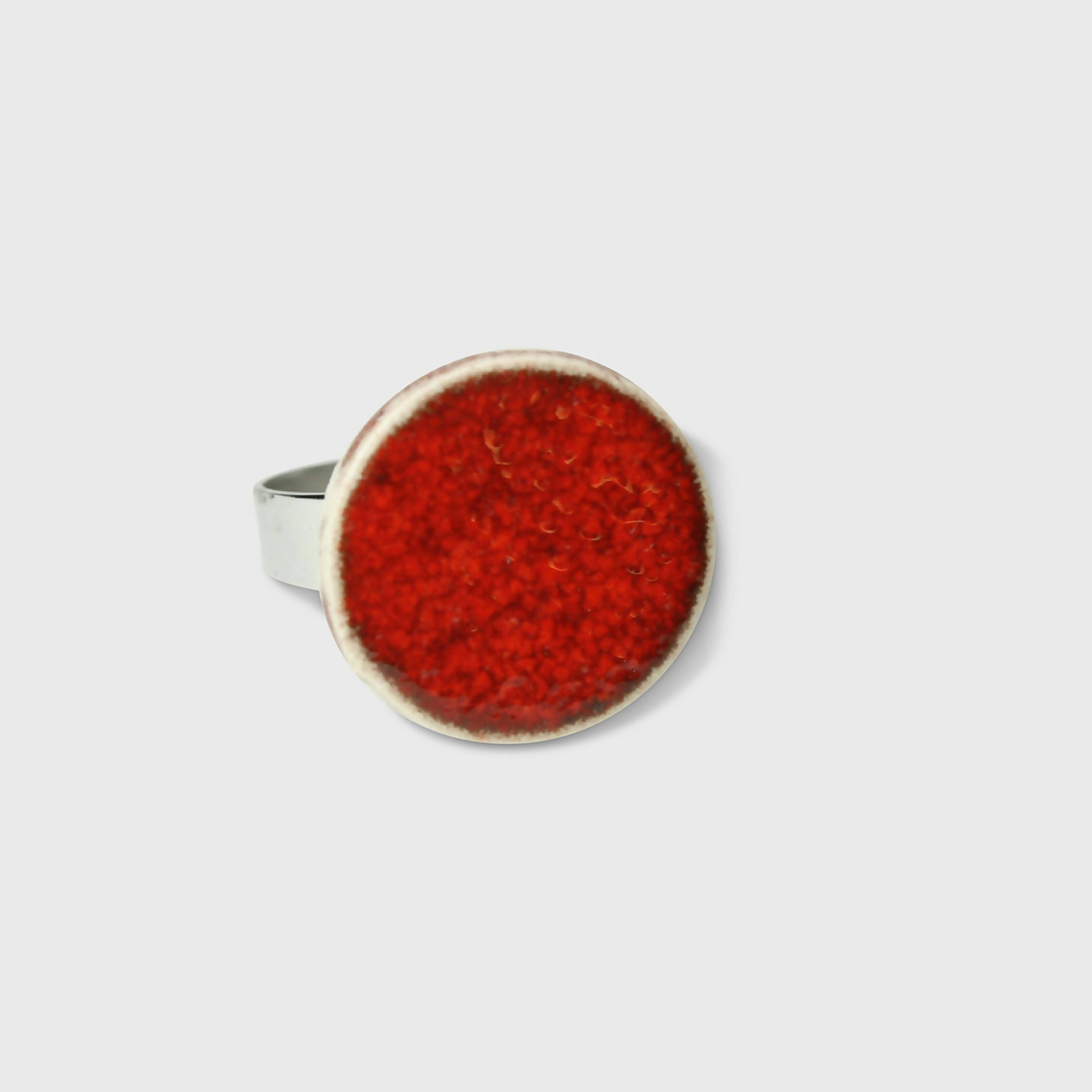 Bague ronde en ceramique rouge | EMPREINTES Paris | EMPREINTES Paris