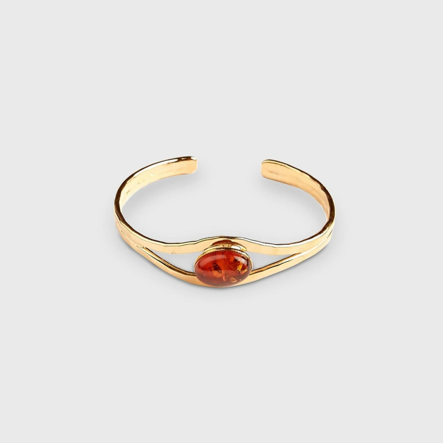 Bracelet CLASSICA plaqué or avec ambre | EMPREINTES Paris