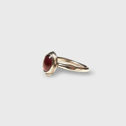 Bague CLASSICA en argent avec un grenat. | EMPREINTES Paris - EMPREINTES Paris