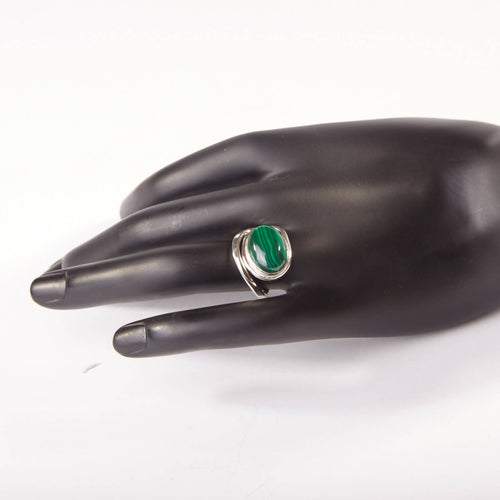 Bague VOLUPTIA en argent avec une malachite. | EMPREINTES Paris - EMPREINTES Paris