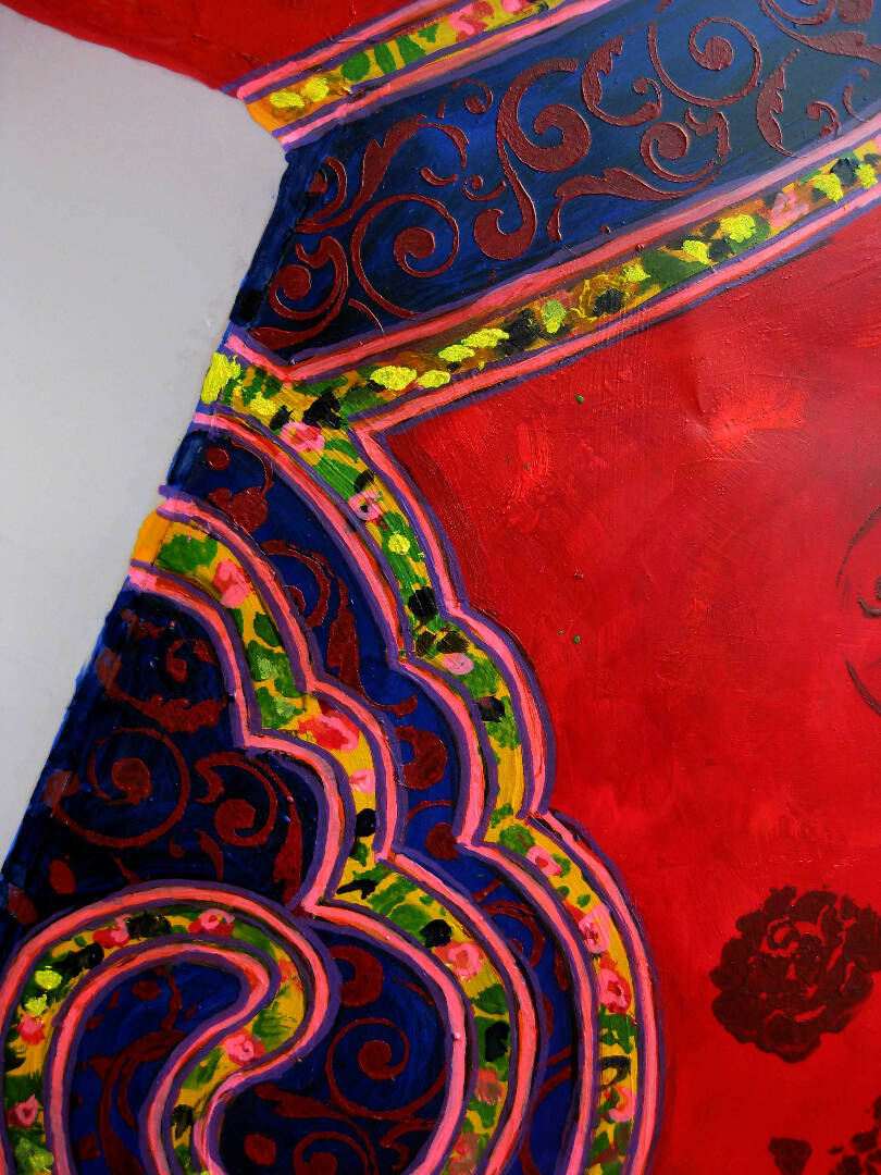 Peinture La robe chinoise rouge | EMPREINTES Paris | EMPREINTES Paris