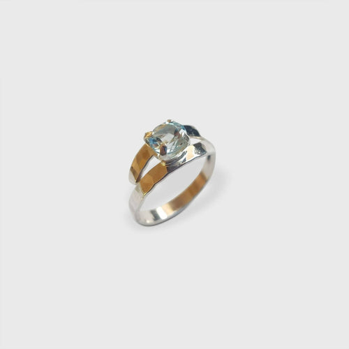 Bague EMULSIA en argent avec une Topaze Bleue | EMPREINTES Paris - EMPREINTES Paris