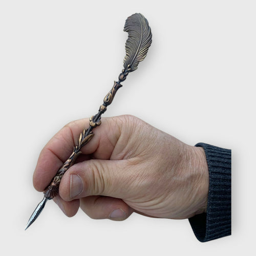 plume, porte-plume, art nouveau, art deco, cadeau homme, métal travaillé, cadeau bureau, instrument écriture | EMPREINTES Paris - EMPREINTES Paris