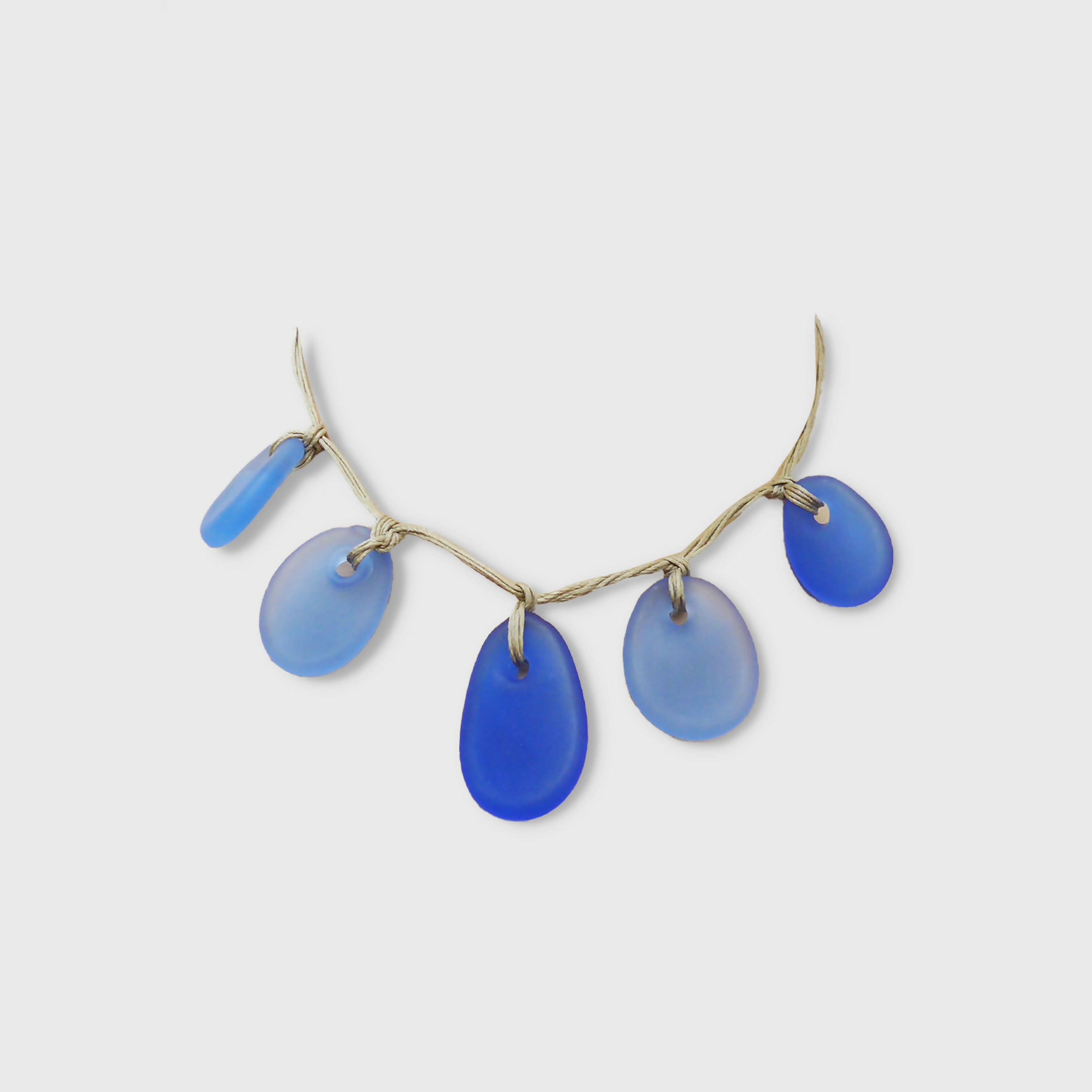 Collier GALET BLEU E0992 | EMPREINTES Paris