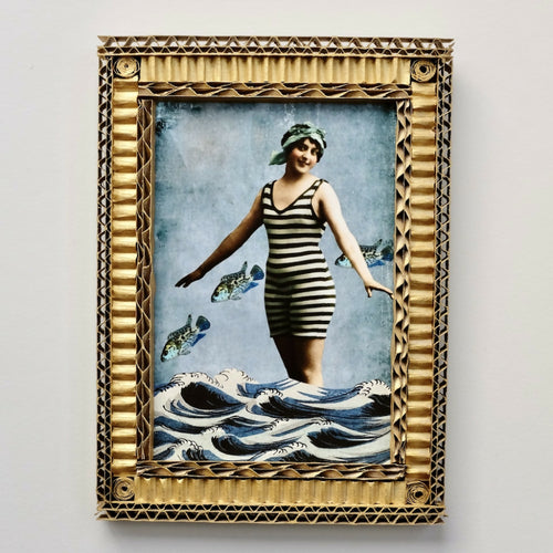 Cadre- Carte-postale Le bain de mer | EMPREINTES Paris - EMPREINTES Paris