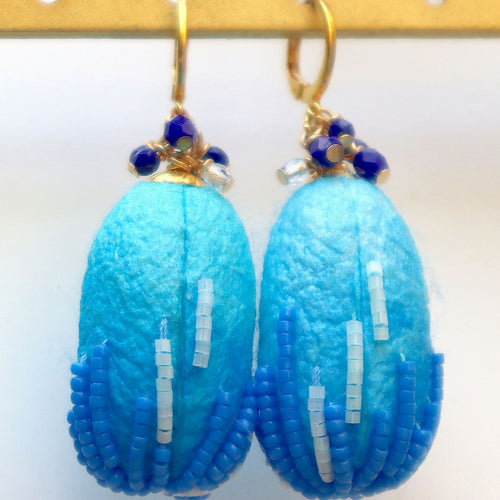 Boucles d'oreilles Harunohi bleu | EMPREINTES Paris - EMPREINTES Paris