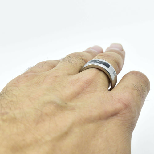 Bague titane et inser en Molaire de Mammouth | EMPREINTES Paris - EMPREINTES Paris