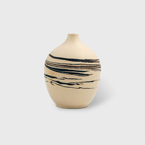 Petit soliflore blanc et noir - série Nuages | EMPREINTES Paris - EMPREINTES Paris