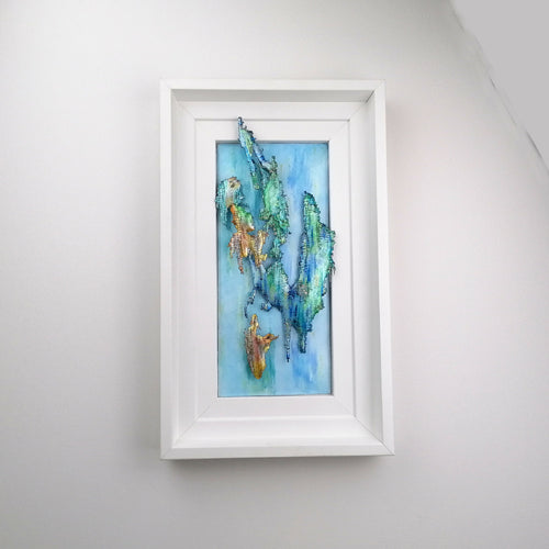 Déliquescence - Tableau en émail 3D sur cuivre et feuilles d'argent | EMPREINTES Paris - EMPREINTES Paris