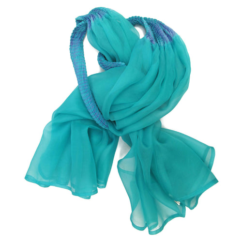 Écharpe longue plissée en organza de soie VOLPLIVOL 004 | EMPREINTES Paris - EMPREINTES Paris