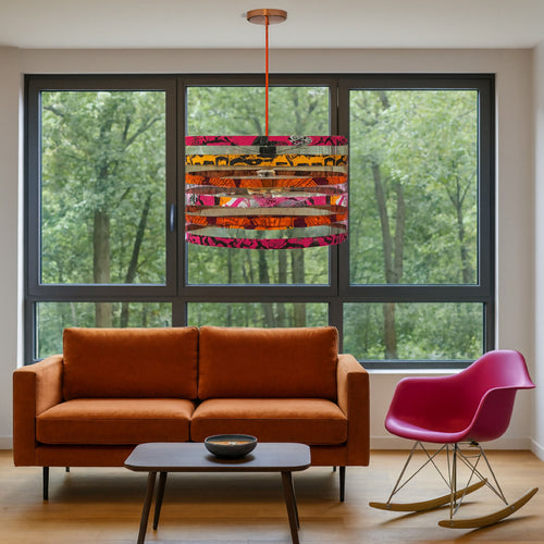 Suspension MÉGAWAX ø 45cm orange fuchsia | EMPREINTES Paris - EMPREINTES Paris