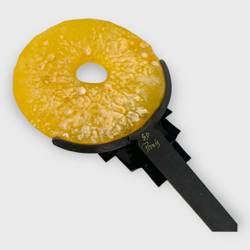 ouvre-lettres jaune, cadeau collection decoration jaune, cadeau homme, cristal made in France, Stephane Dunoyer creations, piece unique | EMPREINTES Paris - EMPREINTES Paris