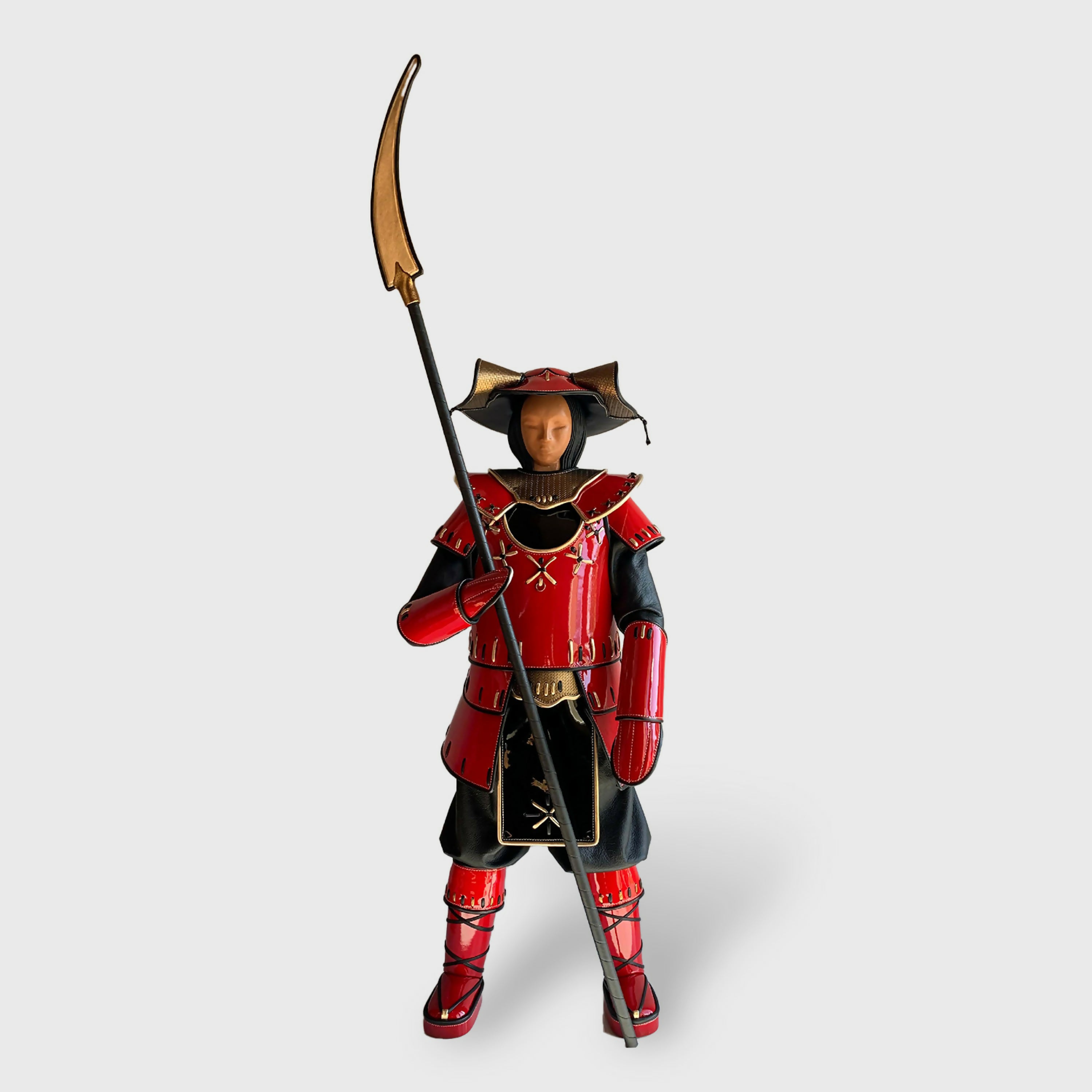 sculpture_samourai_cuir_rouge_sculpture_cuir_annie_delemarle copie | EMPREINTES Paris