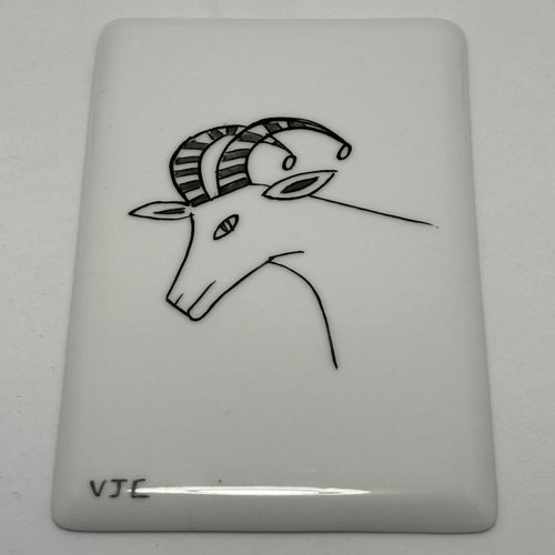 Carte du zodiaque en Porcelaine Capricorne | EMPREINTES Paris - EMPREINTES Paris