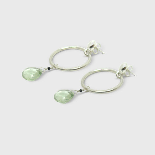 Boucles d'oreilles Argent et Prasiolites | EMPREINTES Paris - EMPREINTES Paris