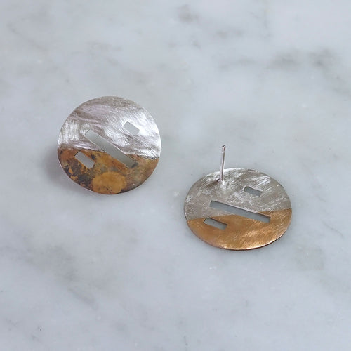 Boucles d’oreilles Argent et Bronze | EMPREINTES Paris - EMPREINTES Paris